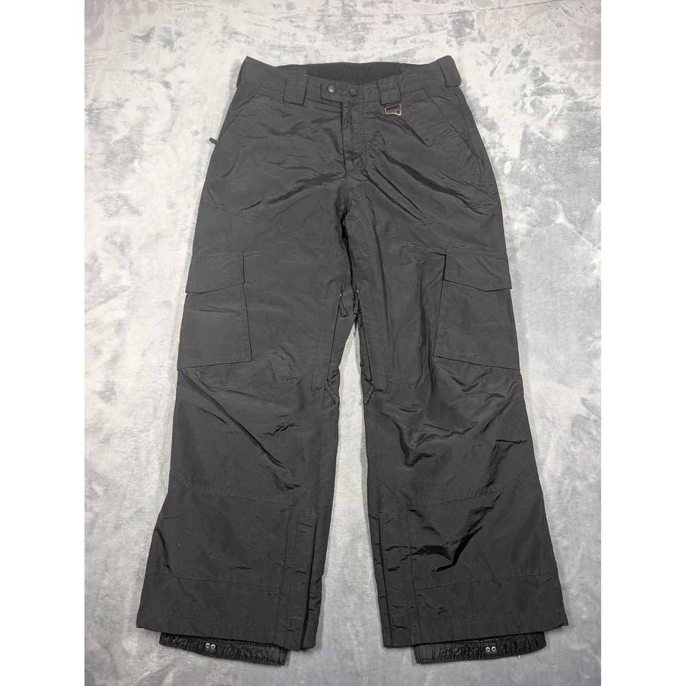 Sims Snow Pants Mens Medium Black Nylon Lined Ski Snowboard Cargo Winter